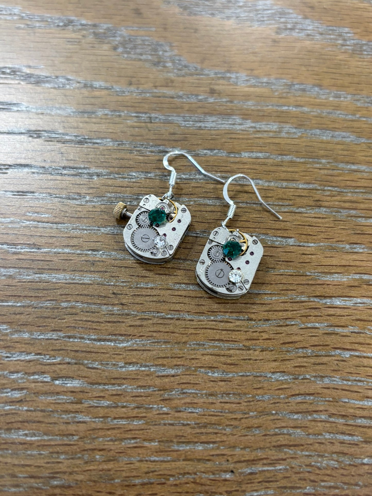 Vintage watch part earrings