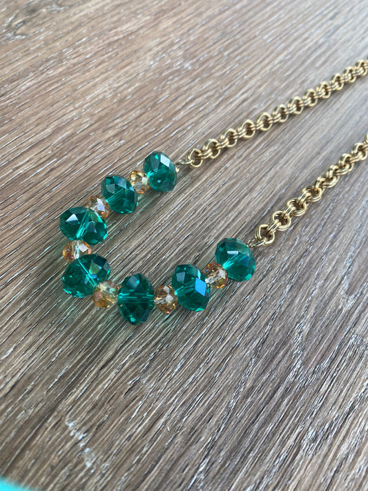 Vintage crystal bead necklace