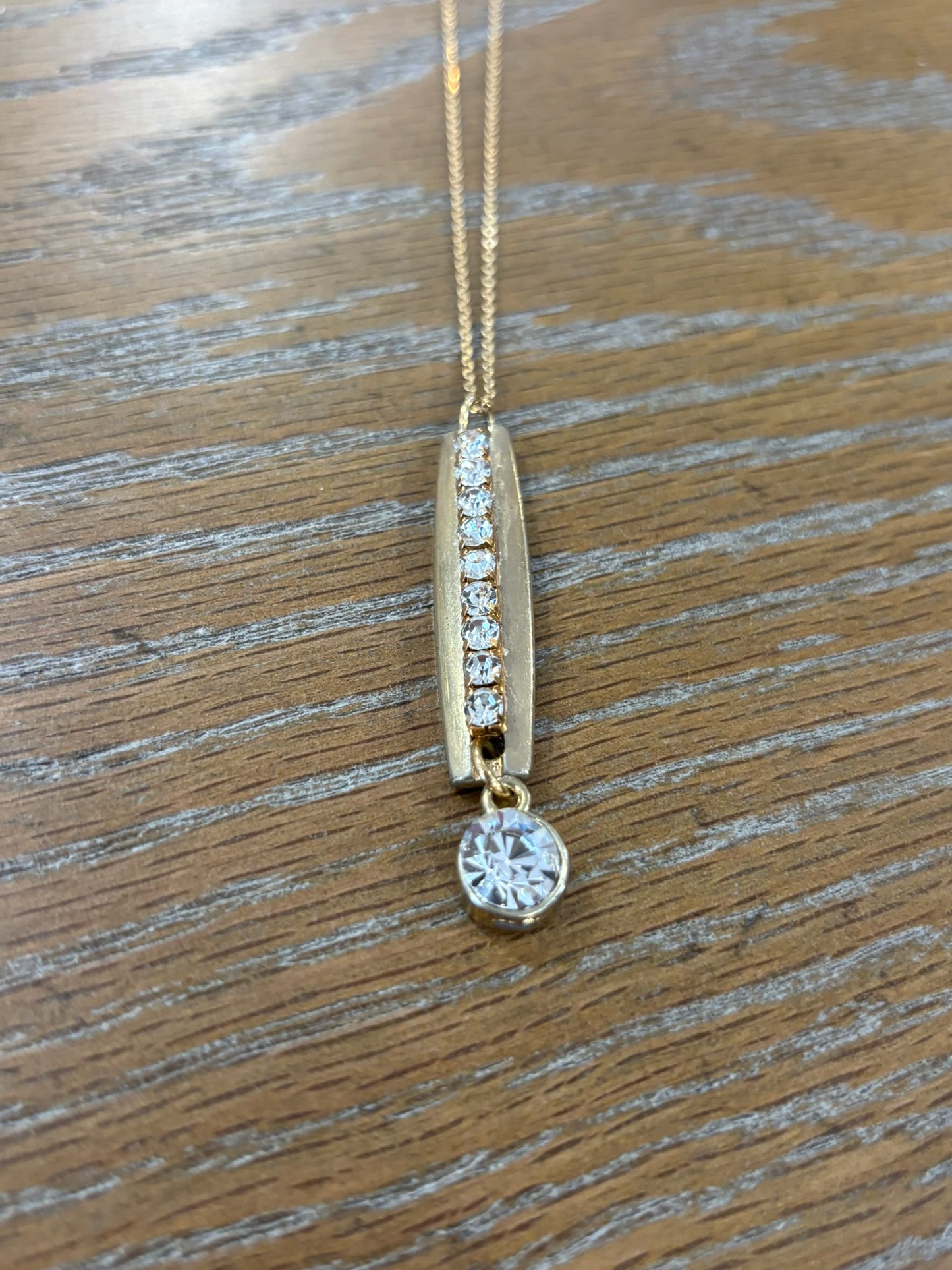 Vintage tie clip necklace