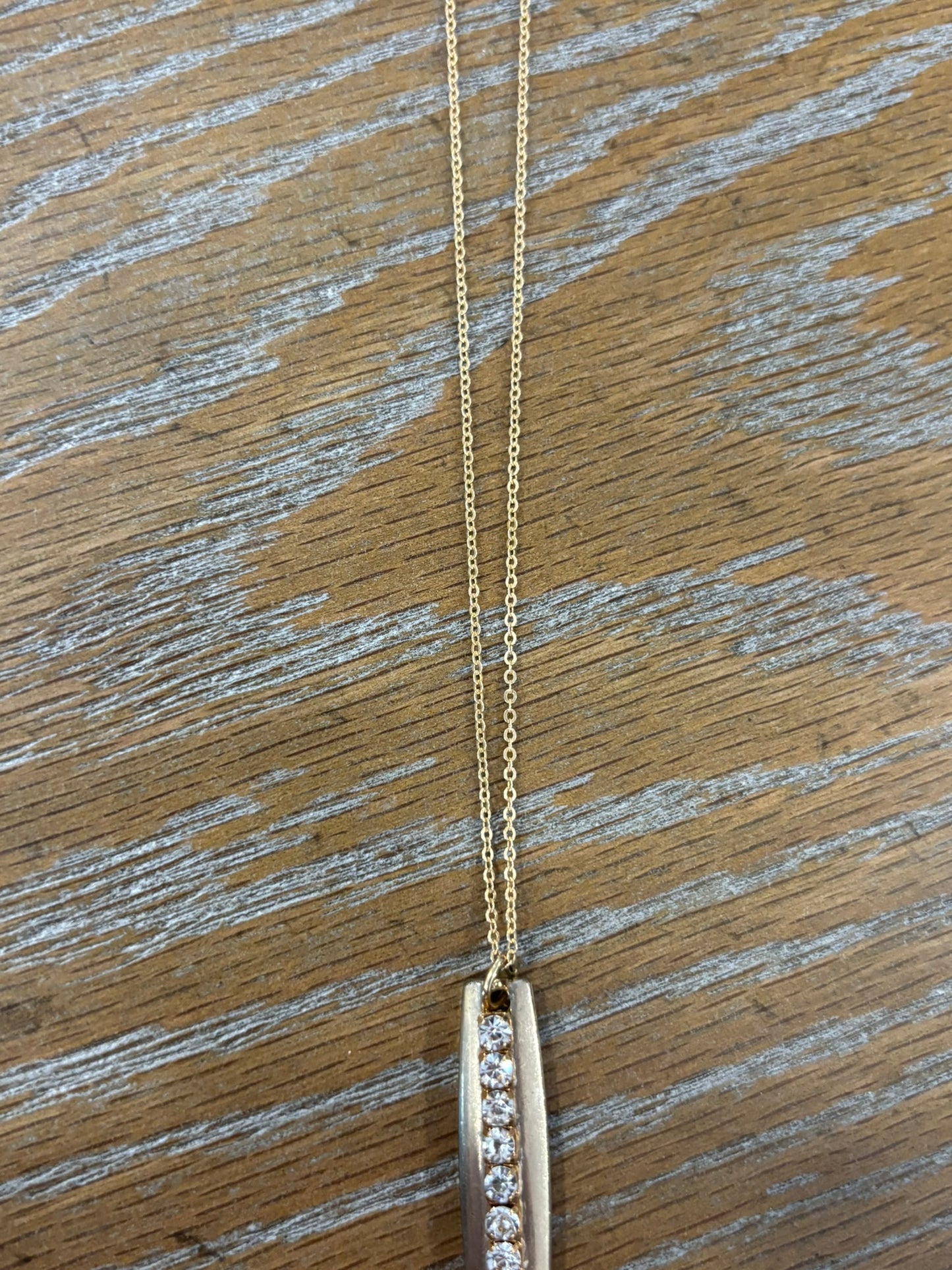 Vintage tie clip necklace