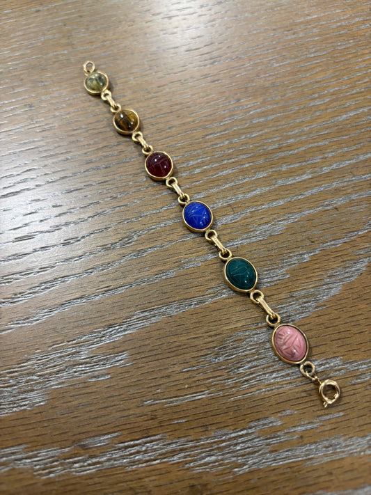 Vintage scarab bracelet