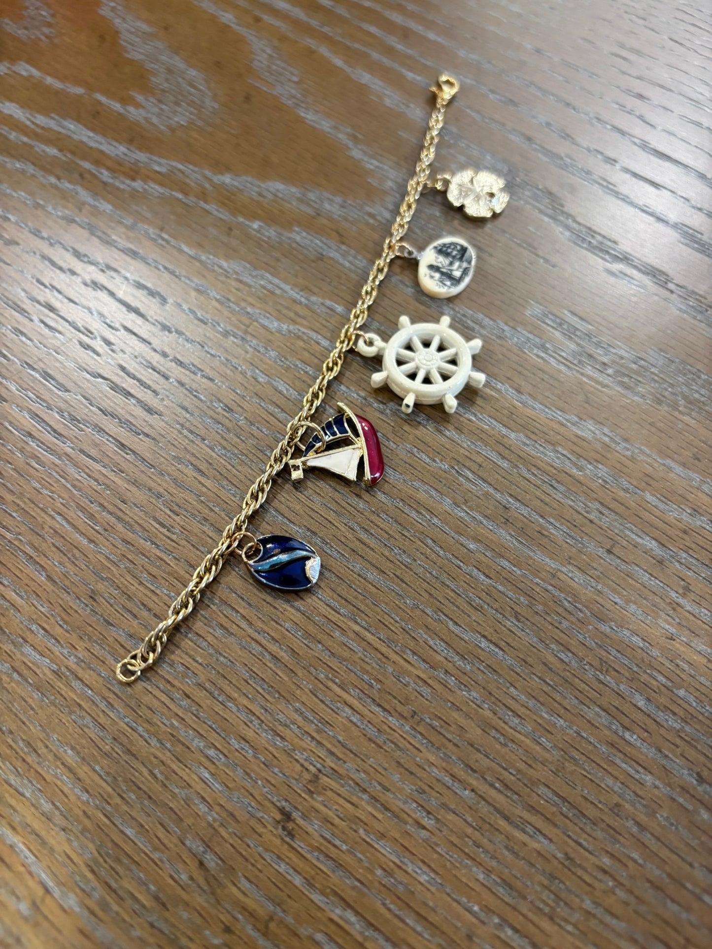 Vintage nautical charm bracelet