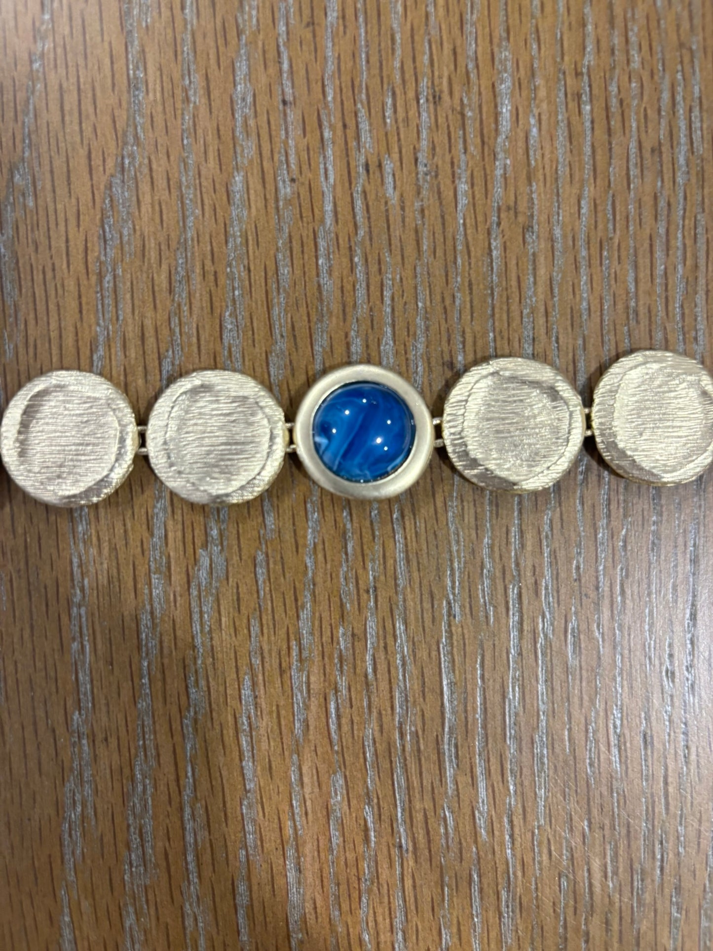 Vintage gold and blue bracelet