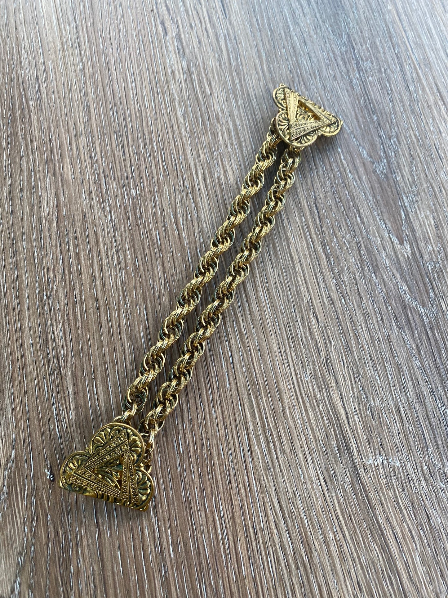 Vintage gold plated buckle bracelet