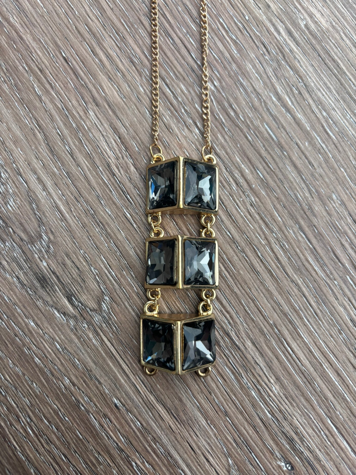 Vintage gold pyramid necklace