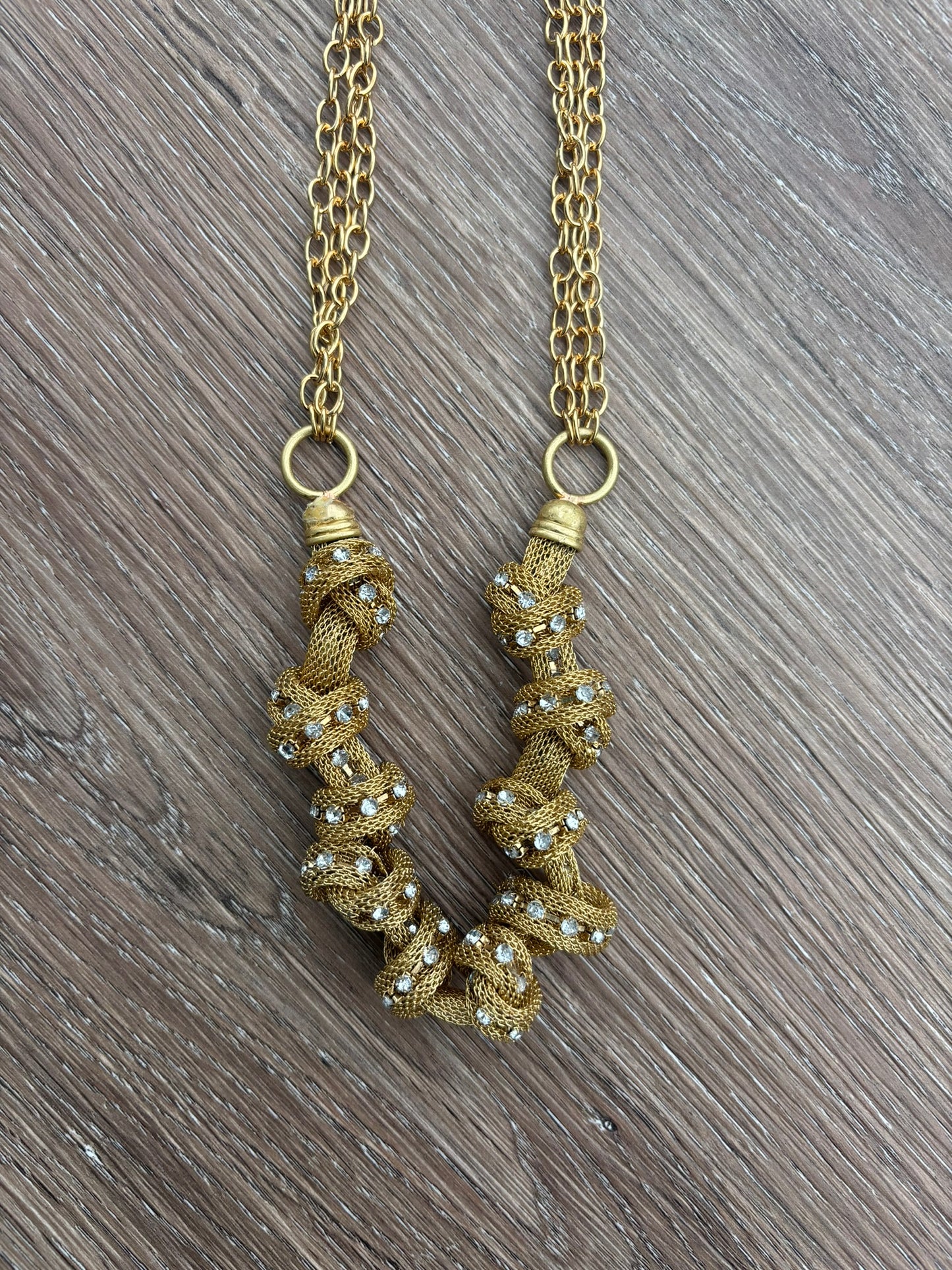 Vintage gold knot necklace